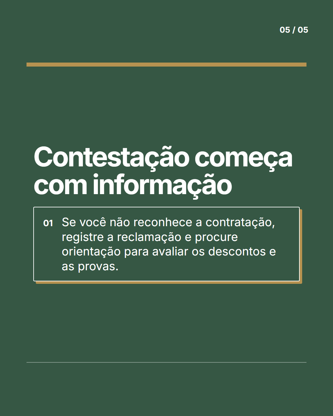 Cartões em sequência: Fechamento