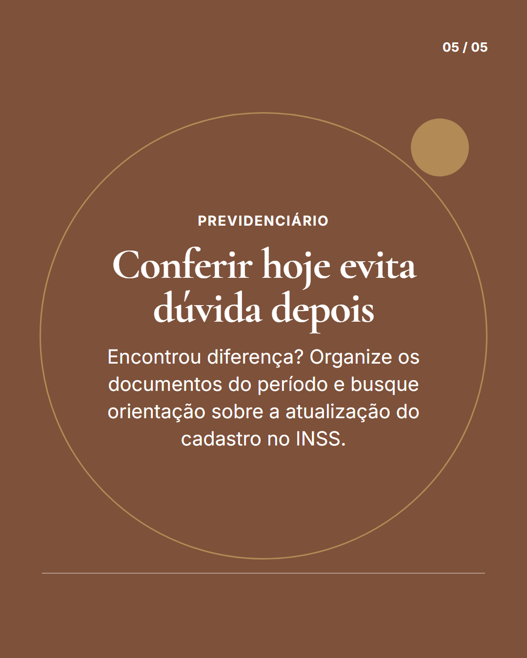 Círculo central: Fechamento