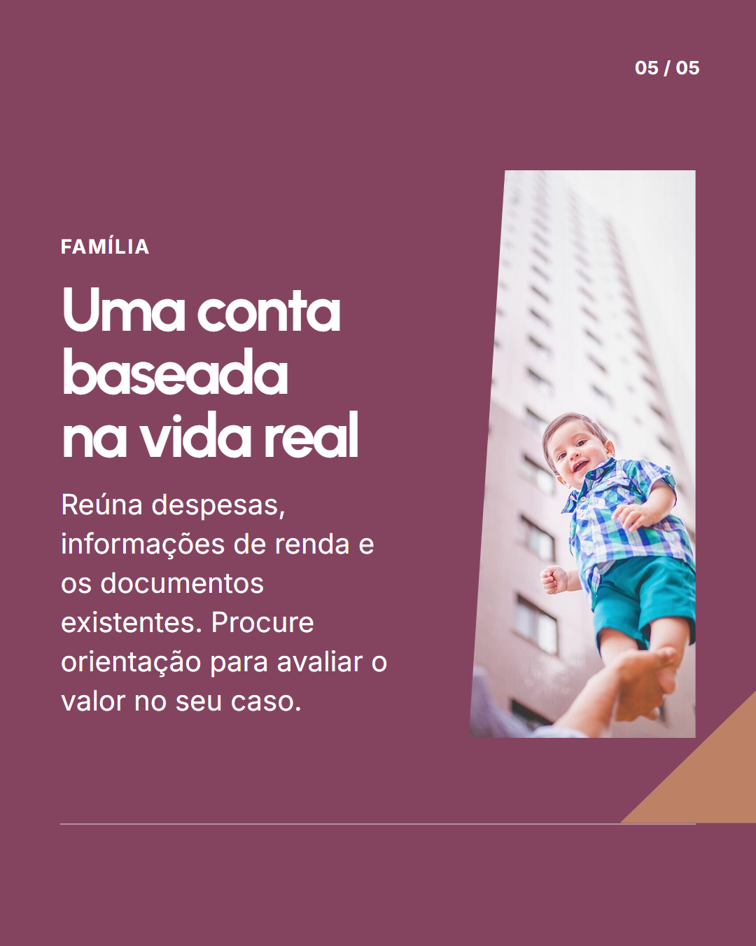 Corte diagonal: Fechamento