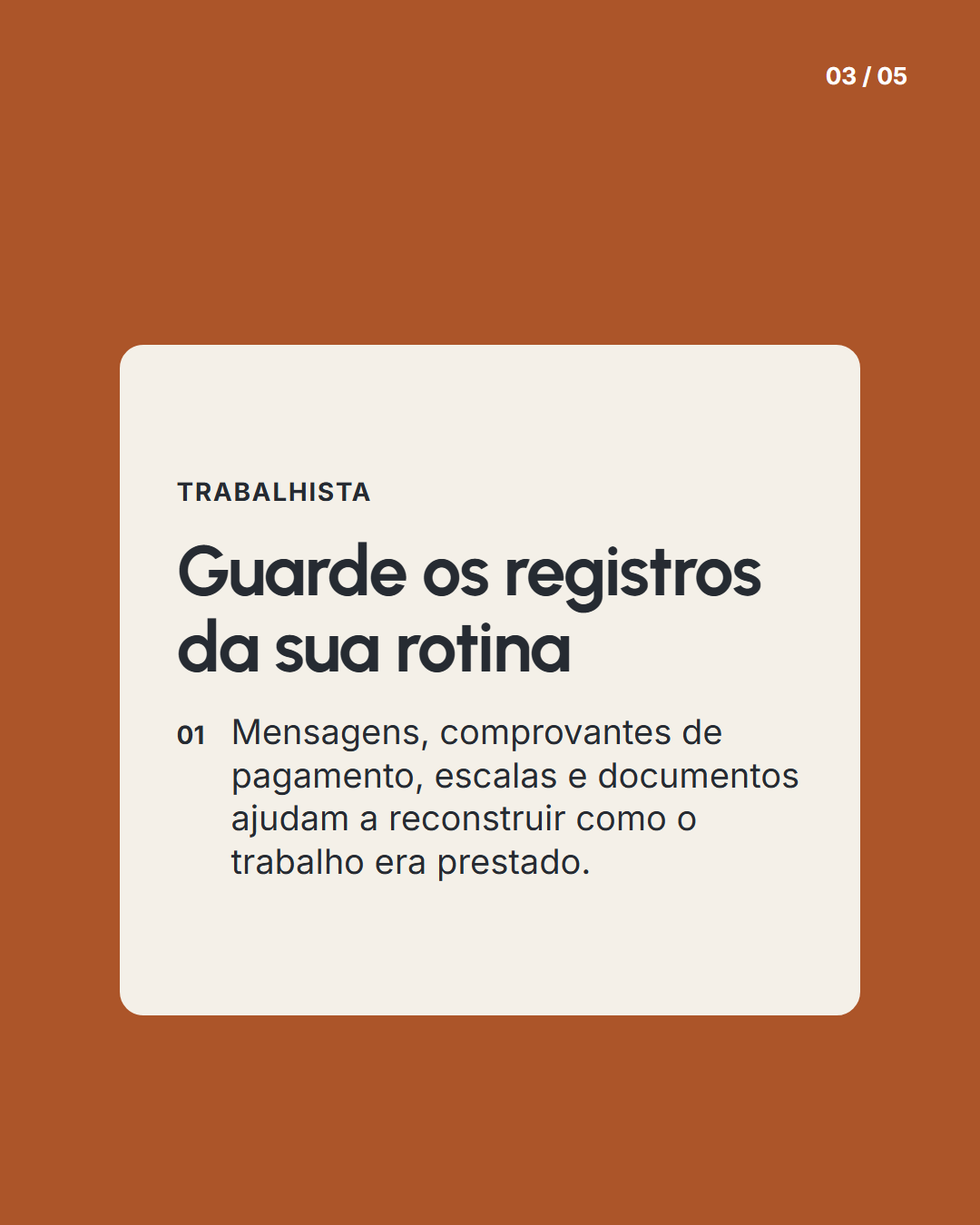 Quadro de orientação: Miolo 2